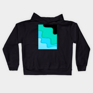 Abstract Pattern Cascade Mint Ice Cream Design Kids Hoodie